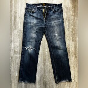 Lucky Brand Men's Straight Fit Jeans in Dark Blue size 36x32